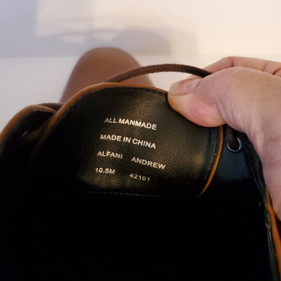 Alfani Men's Andrew Faux Leather Memory Foam Derby Plain Toe Size 10.5M. - Picture 8 of 9